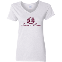 Load image into Gallery viewer, 12 FIRES Ladies' 5.3 oz. V-Neck T-Shirt