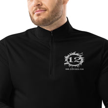 Load image into Gallery viewer, 12 FIRES Quarter Zip Pullover (White Logo)