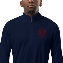 Load image into Gallery viewer, Quarter zip pullover (Maroon Logo)