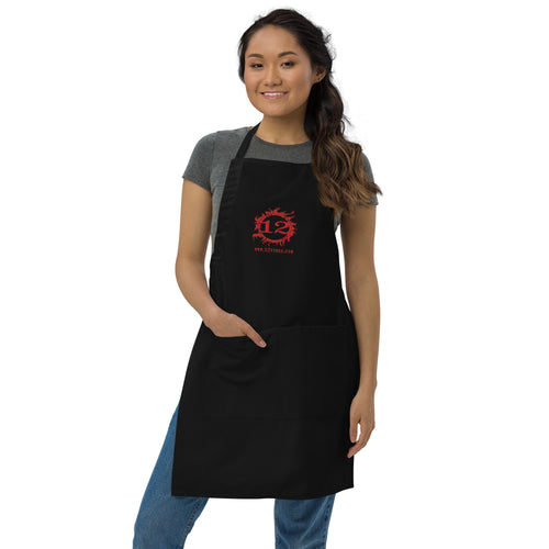 12 FIRES Embroidered Apron (Red Logo)