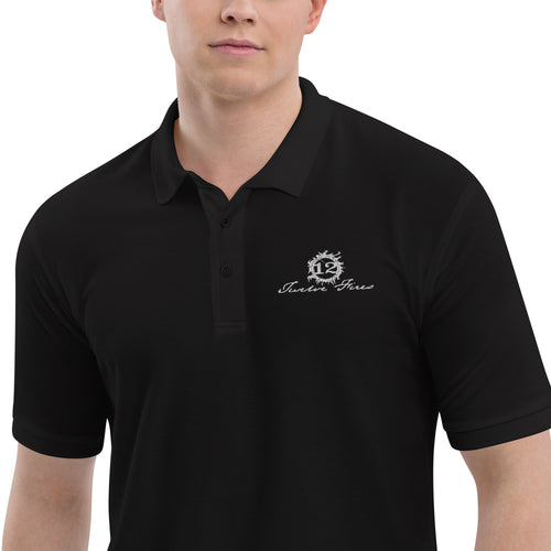 12 FIRES Men's Premium Polo (White Logo)
