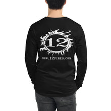 Load image into Gallery viewer, 12 FIRES Unisex Long Sleeve Tee (White Logo - Loose Fit)