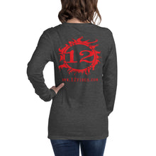 Load image into Gallery viewer, 12 FIRES Unisex Long Sleeve Tee (Red Logo - Loose Fit)