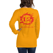 Load image into Gallery viewer, 12 FIRES Unisex Long Sleeve Tee (Red Logo - Loose Fit)