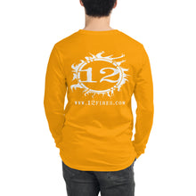 Load image into Gallery viewer, 12 FIRES Unisex Long Sleeve Tee (White Logo - Loose Fit)