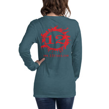 Load image into Gallery viewer, 12 FIRES Unisex Long Sleeve Tee (Red Logo - Loose Fit)