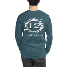 Load image into Gallery viewer, 12 FIRES Unisex Long Sleeve Tee (White Logo - Loose Fit)