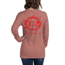 Load image into Gallery viewer, 12 FIRES Unisex Long Sleeve Tee (Red Logo - Loose Fit)