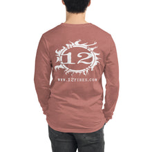 Load image into Gallery viewer, 12 FIRES Unisex Long Sleeve Tee (White Logo - Loose Fit)