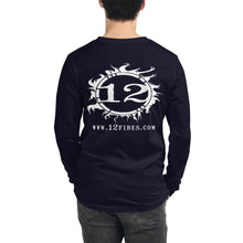 Load image into Gallery viewer, 12 FIRES Unisex Long Sleeve Tee (White Logo - Loose Fit)