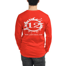 Load image into Gallery viewer, 12 FIRES Unisex Long Sleeve Tee (White Logo - Loose Fit)