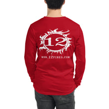 Load image into Gallery viewer, 12 FIRES Unisex Long Sleeve Tee (White Logo - Loose Fit)
