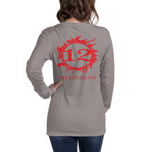 Load image into Gallery viewer, 12 FIRES Unisex Long Sleeve Tee (Red Logo - Loose Fit)