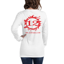 Load image into Gallery viewer, 12 FIRES Unisex Long Sleeve Tee (Red Logo - Loose Fit)