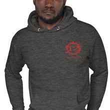 Load image into Gallery viewer, Unisex Lightweight Hoodie (Red Logo)