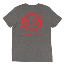 Load image into Gallery viewer, 12 FIRES Tri Blend T-shirt (Red Logo)
