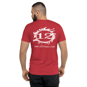 12 FIRES Tri Blend T-shirt (White Logo)