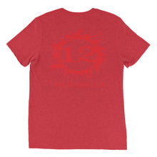 Load image into Gallery viewer, 12 FIRES Tri Blend T-shirt (Red Logo)